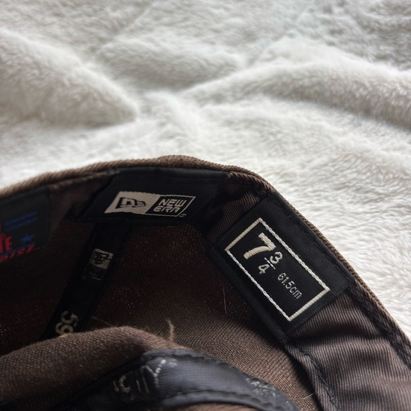 New Era 59Fifty Toronto Blue Jays Fitted Cap Brown Tan Graphic Print Size 7 1/4 - Picture 6 of 10